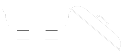 Warming Tray - Leaning Lid clipart