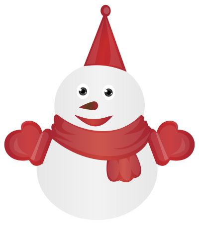 Warmly Dressed Snowman clipart