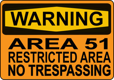 Warning Area 51 clipart