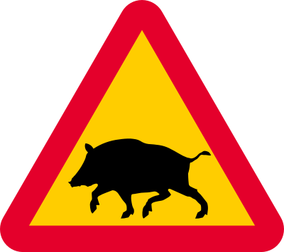 Warning Boars clipart