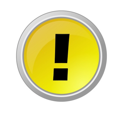 Warning button clipart