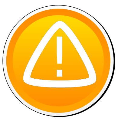 Warning button. Boton advertencia clipart