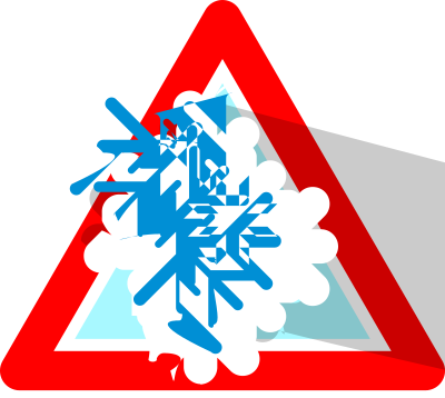 Warning freeze icon clipart