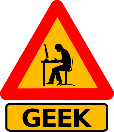 Warning geek clipart