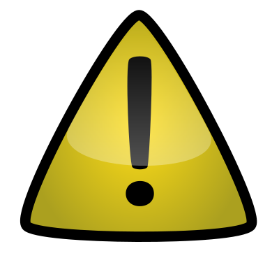 Warning icon clipart