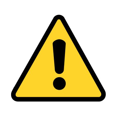 Warning icon clipart