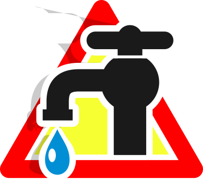 Warning leak icon clipart