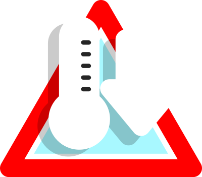 Warning low temperature icon clipart