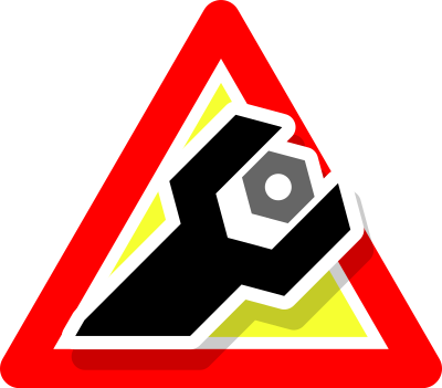 Warning maintenance icon clipart