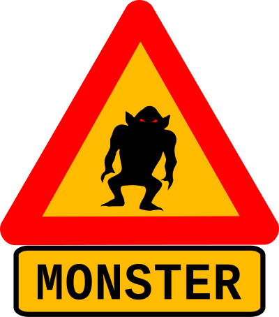 Warning monster clipart