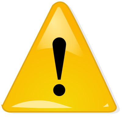 Warning notification clipart