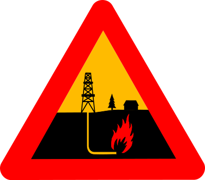 Warning shale gas clipart