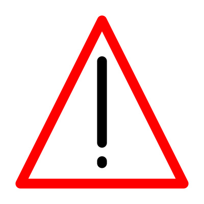 Warning sign clipart