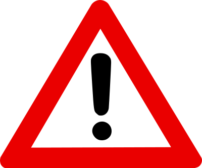 Warning sign clipart