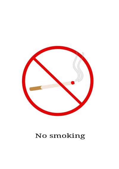 Warning sign - No smoking clipart