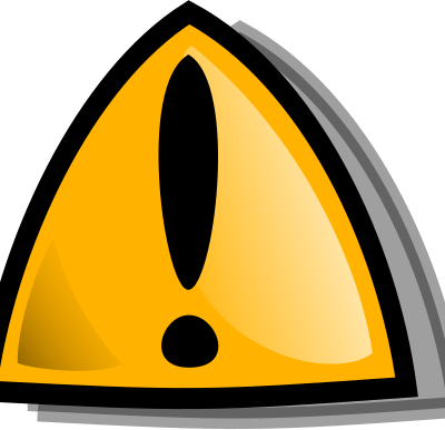Warning sign orange rounded clipart