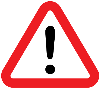 Warning triangle UK road sign clipart