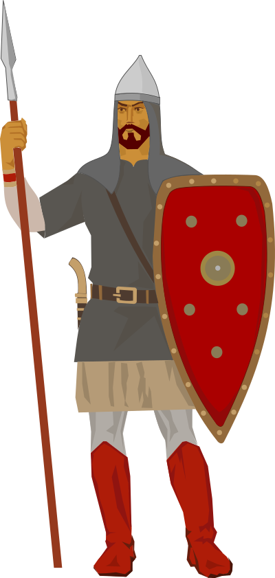 Warrior XII century clipart