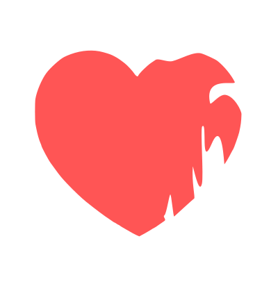 Washed Away Heart clipart