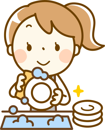 Washing Dishes clipart