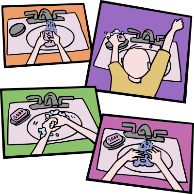 Washing Hands - Colour Remix clipart