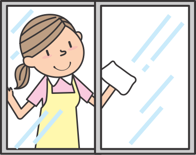 Washing Window clipart