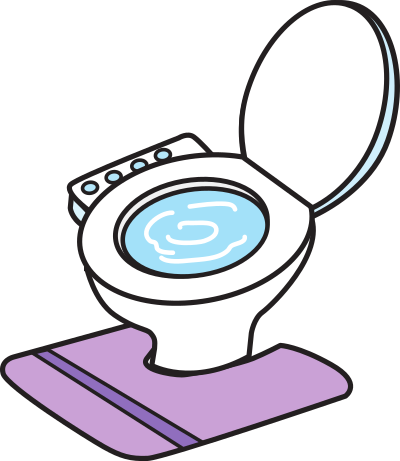 Washlet Cartoon clipart