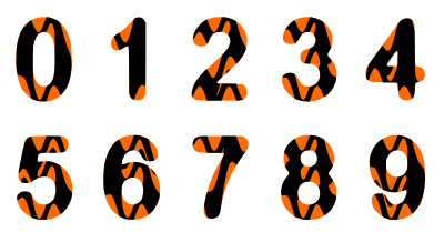 Waspish alphabet numbers clipart