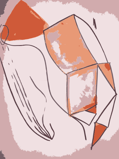 Water color paint with black ink drawing 2013-08-30 clipart