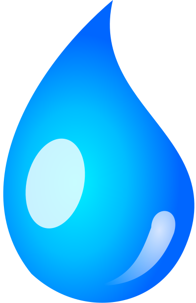 Water drop - shaded clipart