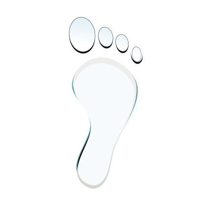 Water foot print clipart
