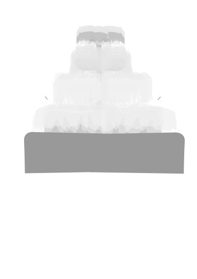 Water Fountain B&W clipart