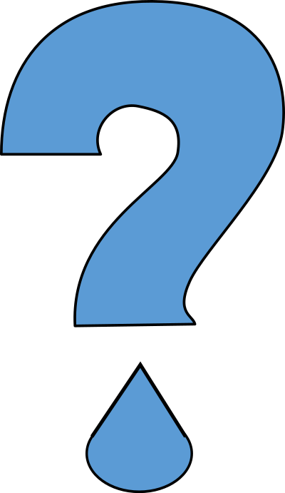 Water question mark clipart