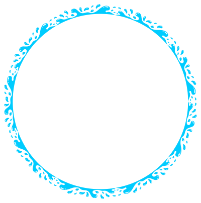 Water Splash Circle Frame clipart