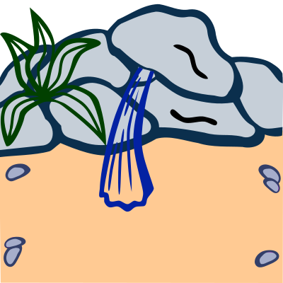 Water spring - coloured clipart