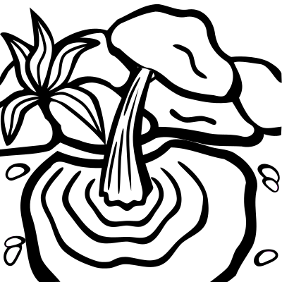 Water spring - lineart clipart