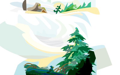 Waterfall Landscape clipart