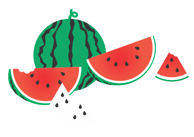 Watermelon Scene clipart