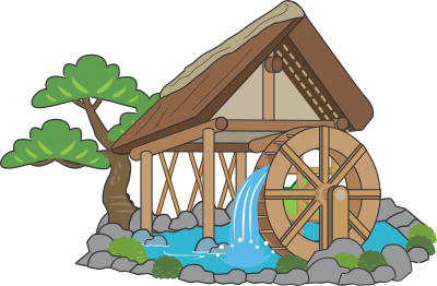 Waterwheel clipart