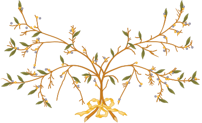 Wattle branch clipart