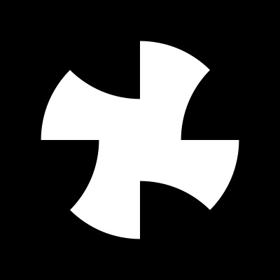 Wave-dot cross clipart