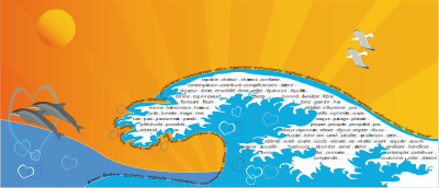 Wave of happiness clipart