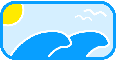 Wave scene clipart