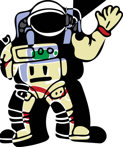 Waving astronaut clipart