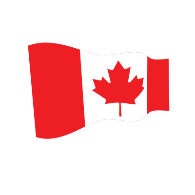 Waving Canadian flag clipart