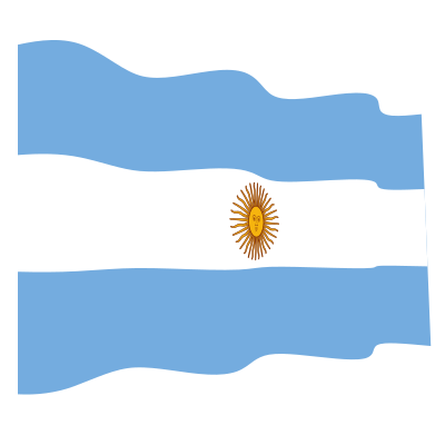 Waving flag of Argentina clipart