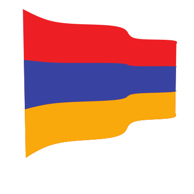 Waving flag of Armenia clipart