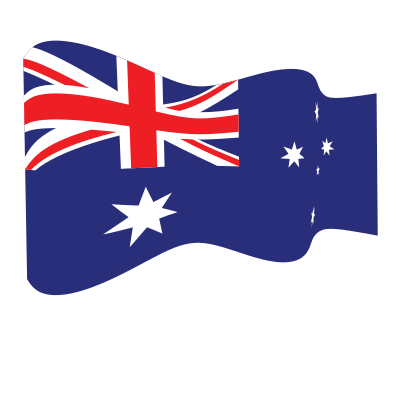 Waving flag of Australia clipart
