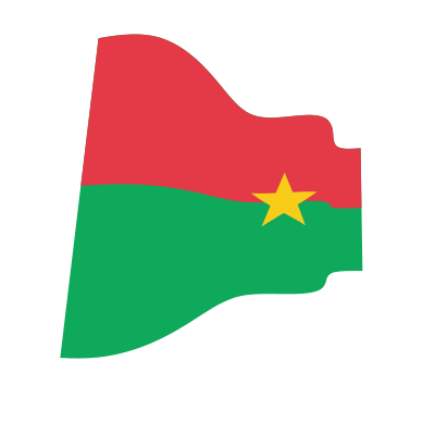 Waving flag of Burkina Faso clipart