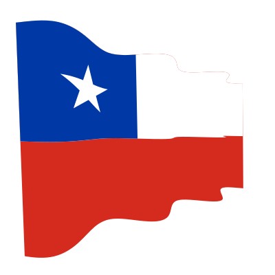 Waving flag of Chile clipart
